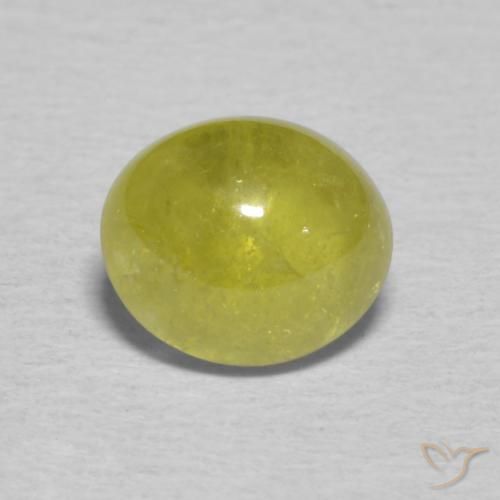 1.39ct Natural amarelo médio Esfena, oval, Transparente