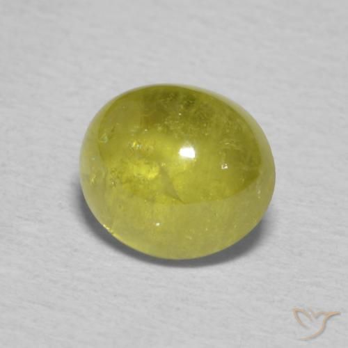 Esfena amarelo médio Natural 1.39ct, oval, Transparente