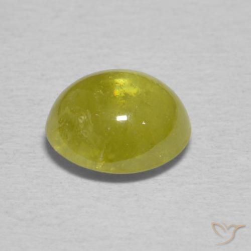 Esfena amarelo médio Natural 1.39ct, oval, Transparente
