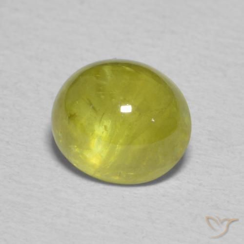 Esfena amarelo médio Natural 1.52ct, oval, Transparente