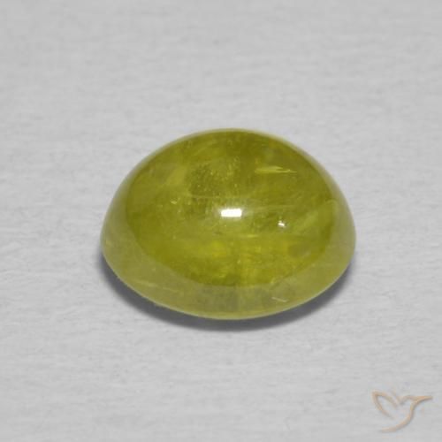 Esfena amarelo médio Natural 1.52ct, oval, Transparente
