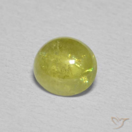 Esfena amarelo médio Natural 0.92ct, oval, Transparente