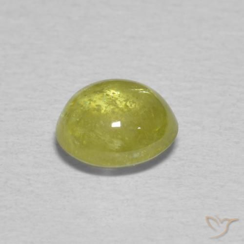 Esfena amarelo médio Natural 0.92ct, oval, Transparente