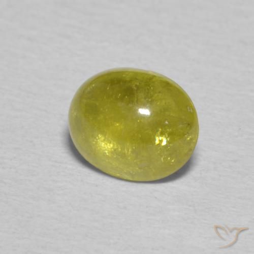 Esfena Pineapple yellow Natural 0.91ct, oval, Transparente