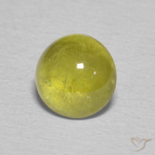 Esfena Pineapple yellow Natural 1.41ct, oval, Transparente