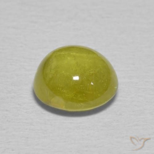 Esfena Pineapple yellow Natural 1.41ct, oval, Transparente