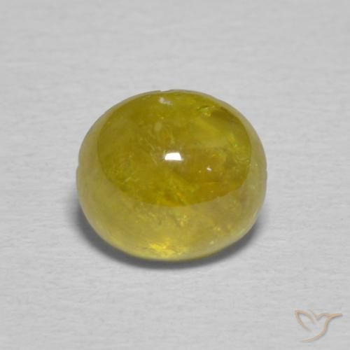 1.34ct Natural Pineapple yellow Esfena, oval, Transparente