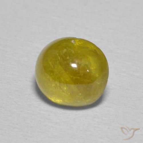 Esfena Pineapple yellow Natural 1.34ct, oval, Transparente