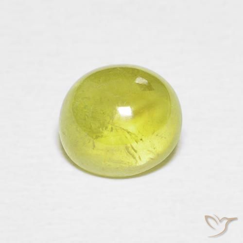 1.53ct Natural Verde amarelado Esfena, oval, Transparente
