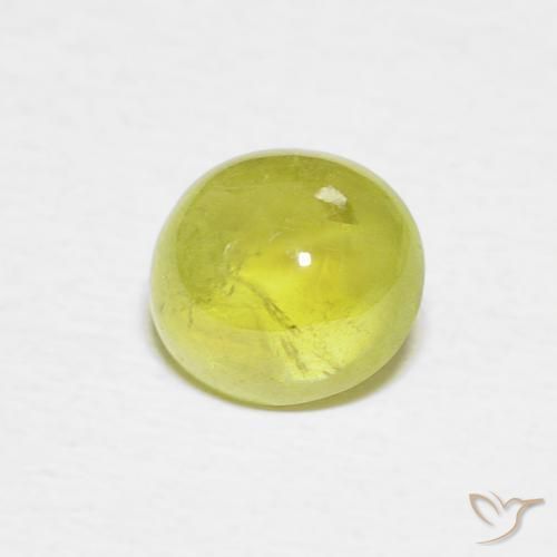 Esfena Verde amarelado Natural 1.53ct, oval, Transparente
