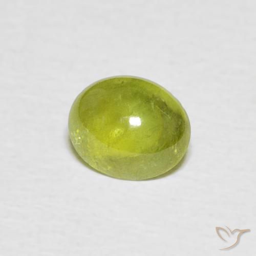 Esfena Verde amarelado Natural 0.91ct, oval, Transparente
