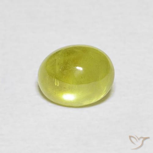 1.21ct Natural Verde Terroso Quente Esfena, oval, Transparente