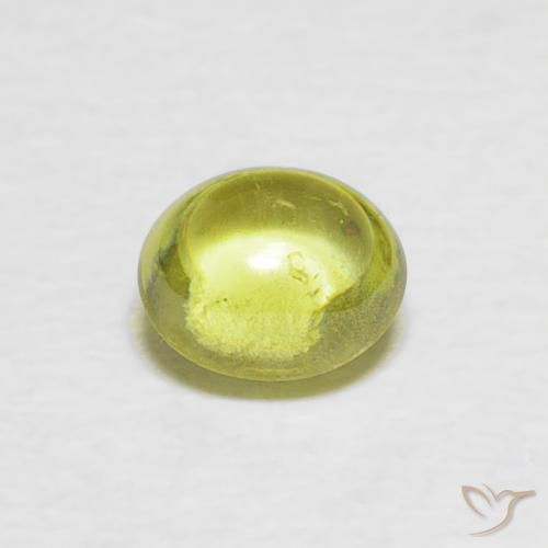 0.69ct Natural Verde Floresta Quente Esfena, oval, Transparente