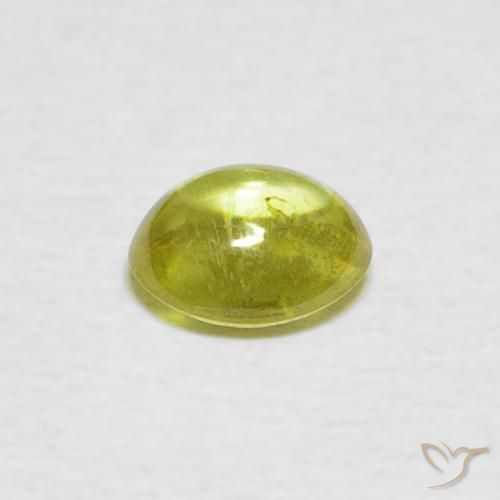 Esfena Verde Floresta Quente Natural 0.69ct, oval, Transparente