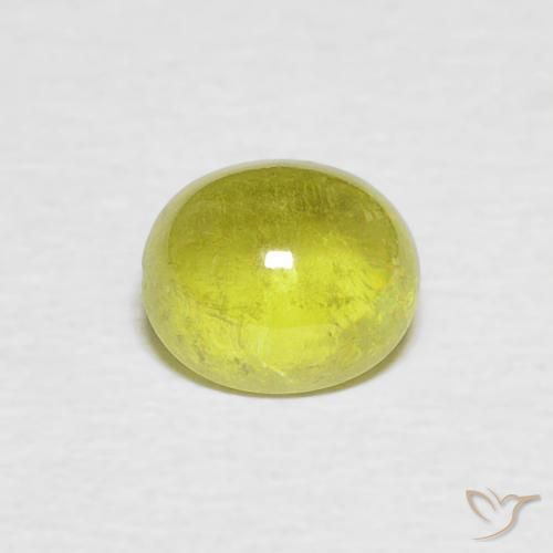 1.08ct Natural Verde médio Esfena, oval, Transparente