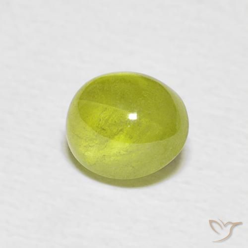 Esfena Verde Floresta Quente Natural 1.06ct, oval, Transparente