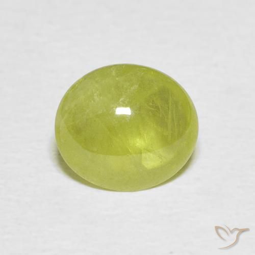 1.93ct Natural Verde Terroso Quente Esfena, oval, Transparente