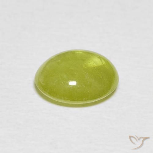 Esfena Verde Terroso Quente Natural 1.93ct, oval, Transparente