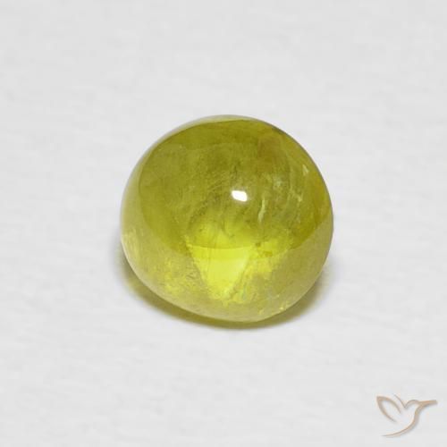 Esfena Verde amarelado Natural 1.47ct, oval, Transparente