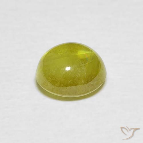 Esfena Verde amarelado Natural 1.47ct, oval, Transparente