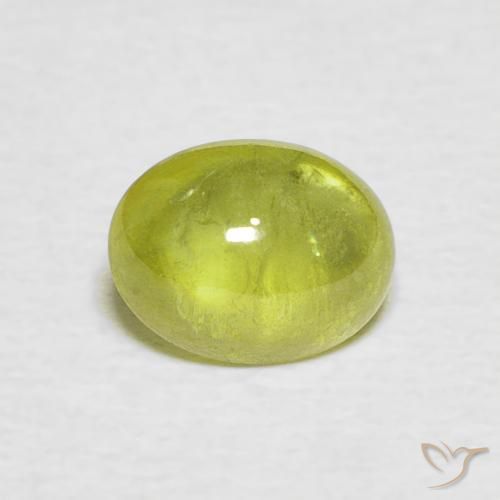 1.30ct Natural amarelo médio Esfena, oval, Transparente/Translúcido