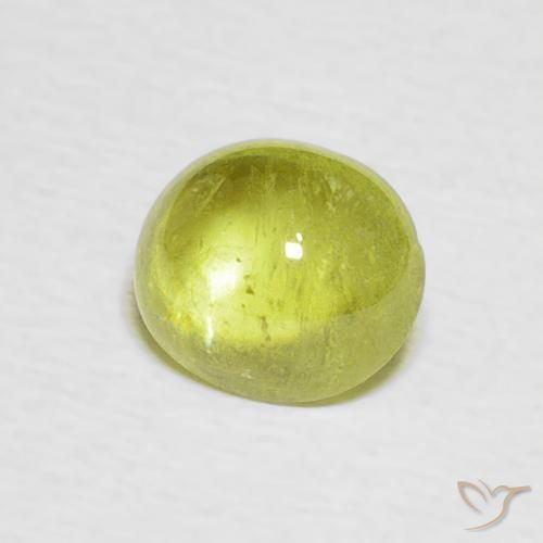 Esfena Amarelo limão claro Natural 1.18ct, oval, Transparente