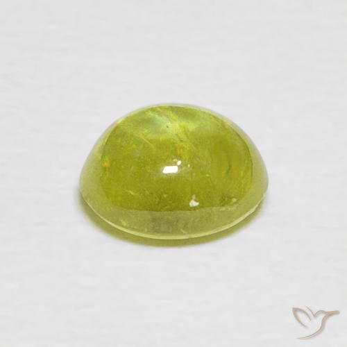Esfena Amarelo limão claro Natural 1.18ct, oval, Transparente