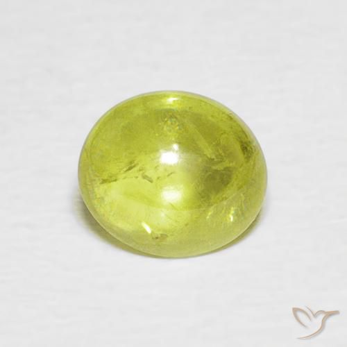 1.38ct Natural Amarelo Esverdeado Claro Esfena, oval, Transparente