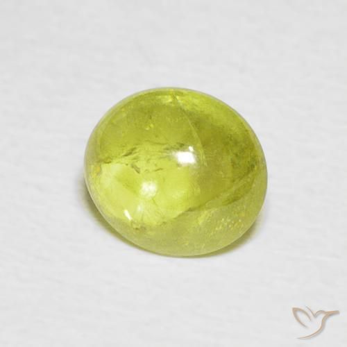 Esfena Amarelo Esverdeado Claro Natural 1.38ct, oval, Transparente
