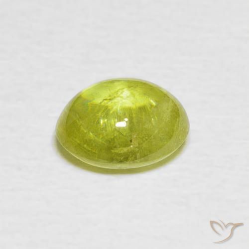 Esfena Amarelo Esverdeado Claro Natural 1.38ct, oval, Transparente
