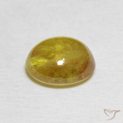 Esfena Amarelo acastanhado Natural 2.17ct, oval, Transparente