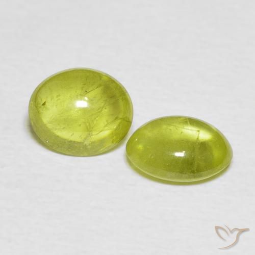 Pedras preciosas de Esfena Amarelo limão claro natural de 2.57 ct, oval, Transparente