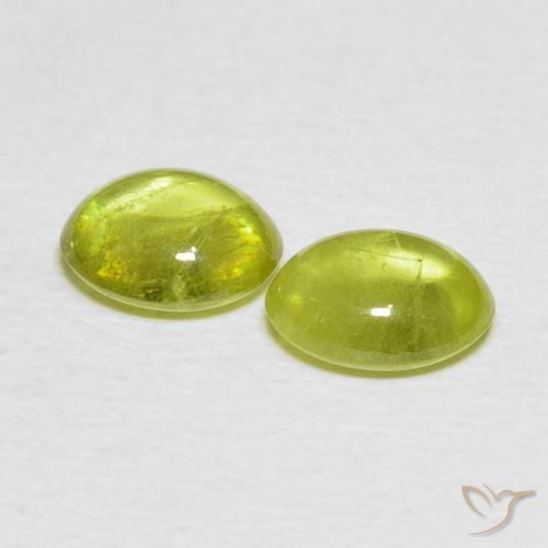 Pedras preciosas de Esfena Amarelo limão claro natural de 2.57 ct, oval, Transparente