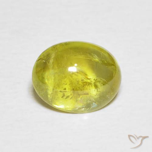 2.20ct Natural Verde Terroso Quente Esfena, oval, Transparente