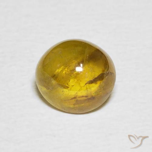 2.03ct Natural Castanho Dourado Esverdeado Esfena, oval, Transparente