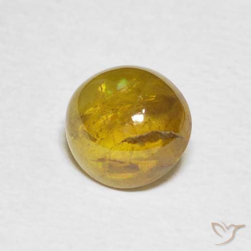 Esfena Castanho Dourado Esverdeado Natural 2.03ct, oval, Transparente