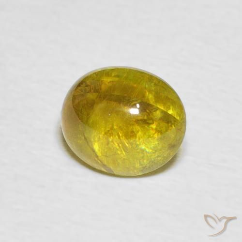 Esfena amarelo médio Natural 1.78ct, oval, Transparente