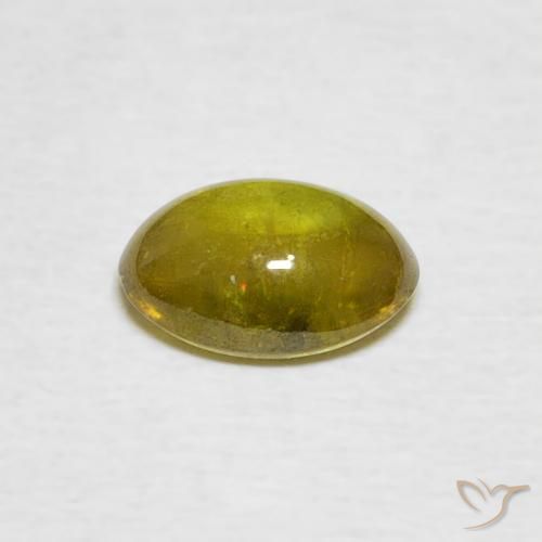 Esfena amarelo médio Natural 1.11ct, oval, Transparente