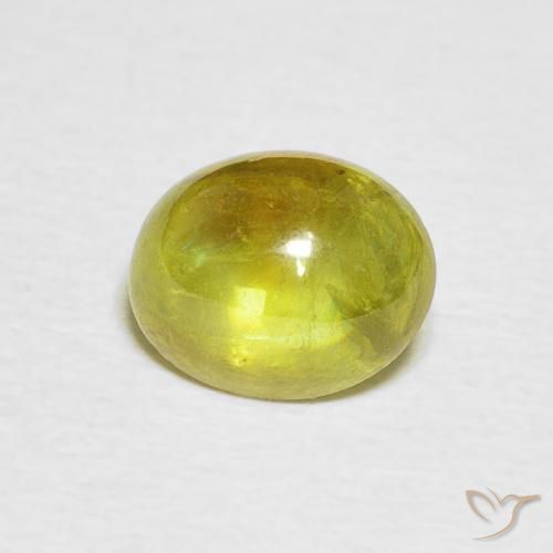 2.19ct Natural Verde médio Esfena, oval, Transparente