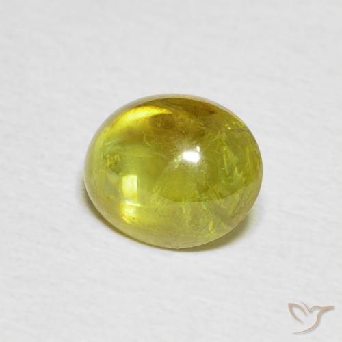 Esfena Verde médio Natural 2.19ct, oval, Transparente