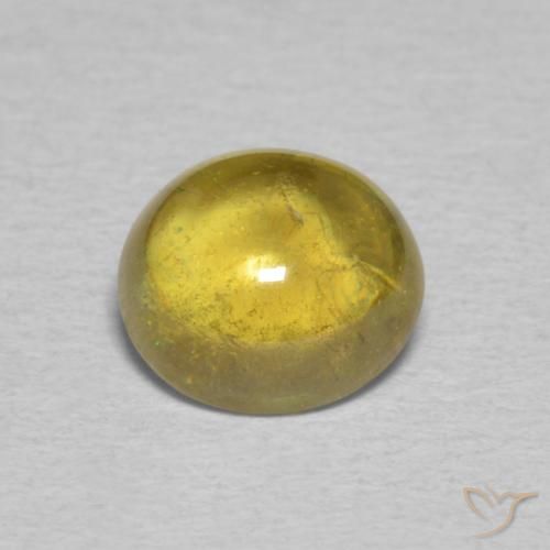 1.82ct Natural Amarelo Dijon Esfena, oval, Transparente