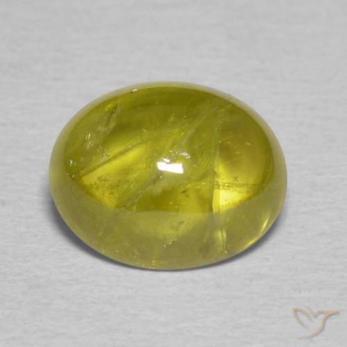 2.33ct Natural Verde amarelado Esfena, oval, Transparente