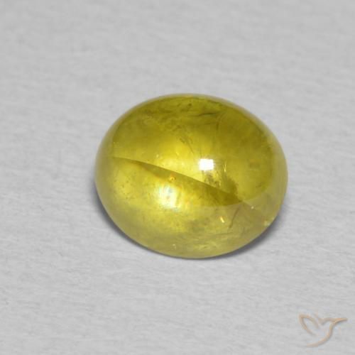 Esfena amarelo médio Natural 1.63ct, oval, Transparente