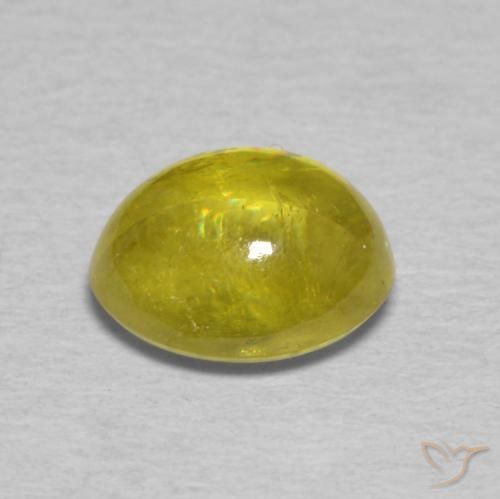 Esfena amarelo médio Natural 1.63ct, oval, Transparente