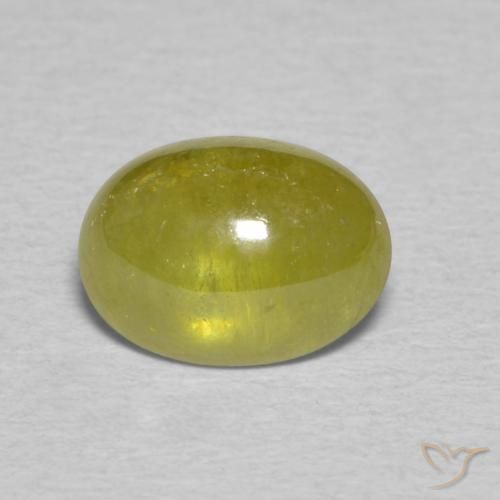 1.81ct Natural Verde Terroso Quente Esfena, oval, Transparente
