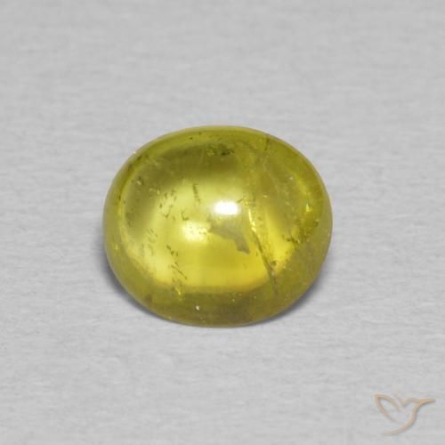 1.12ct Natural Limão amarelo Esfena, oval, Transparente