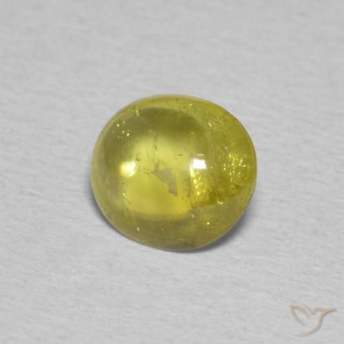 Esfena Limão amarelo Natural 1.12ct, oval, Transparente