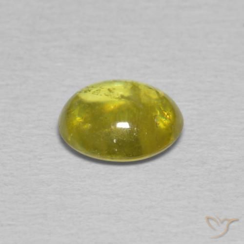 Esfena Limão amarelo Natural 1.12ct, oval, Transparente