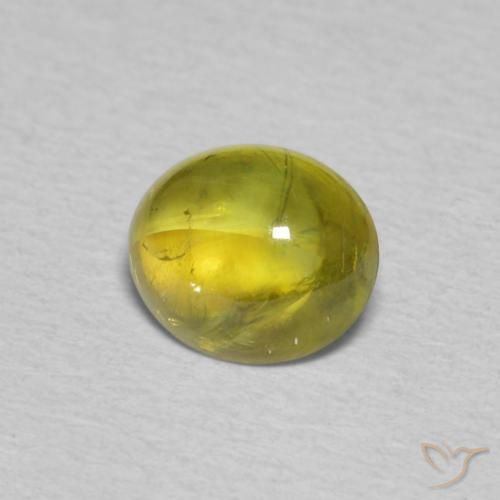 Esfena Verde Floresta Quente Natural 1.06ct, oval, Transparente