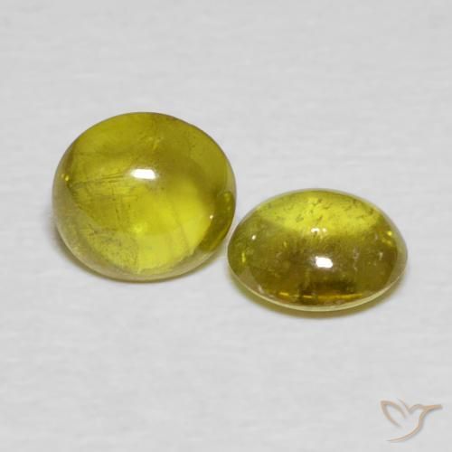 Pedras preciosas de Esfena Ouro Terroso natural de 1.57 ct, oval, Transparente